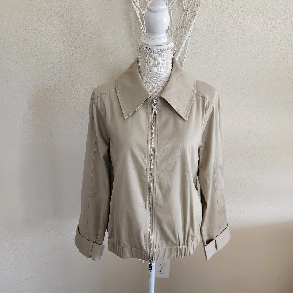 Rails York Zip Up Jacket Size XS NWT $288 Taupe - Picture 2 of 12